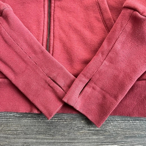 UGG Pauline Double Knit Fleece Jacket Rust Red Medium - Picture 2 of 9